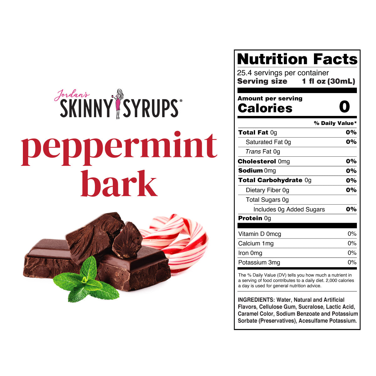 Sugar Free Peppermint Bark Syrup - Skinny Mixes