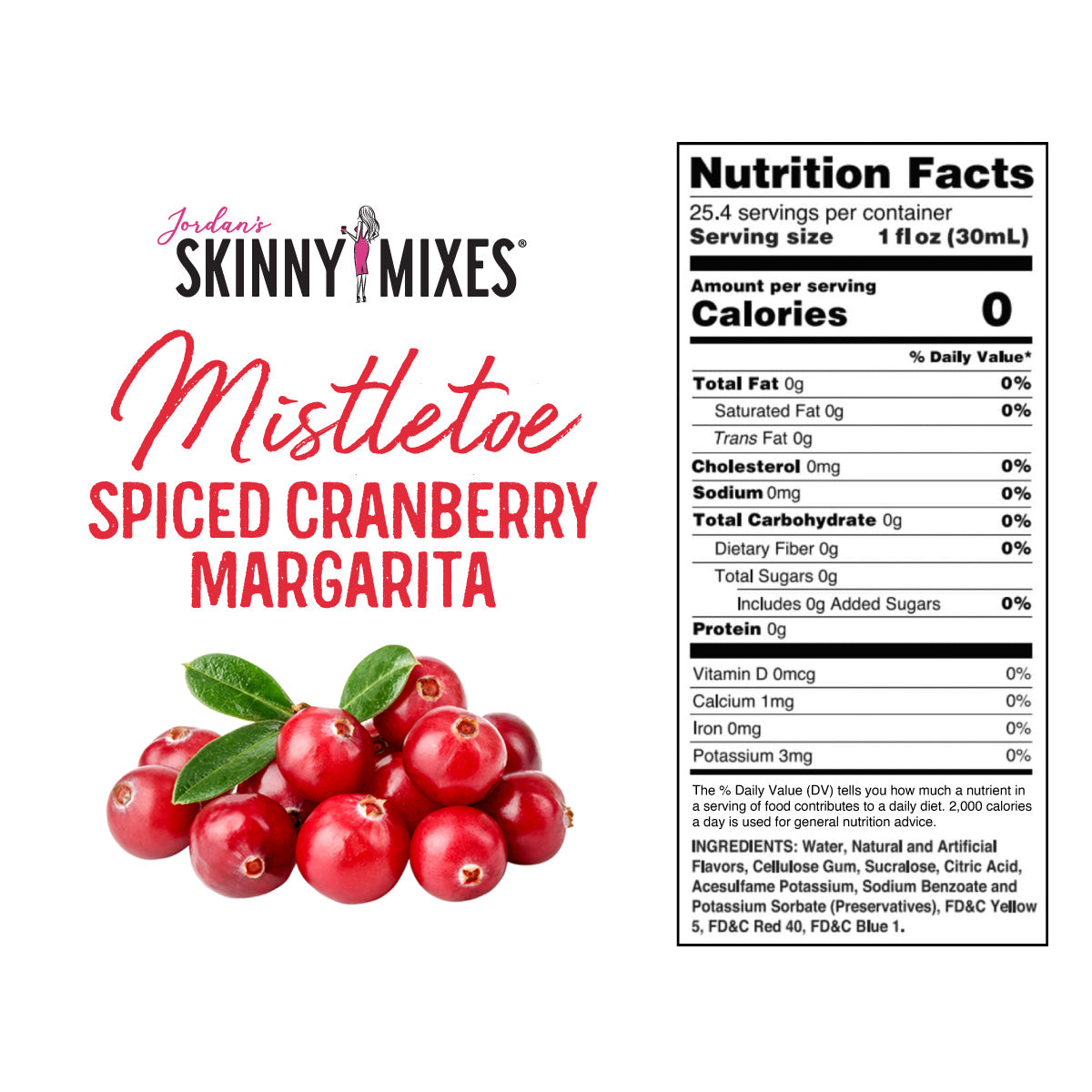 Mistletoe Spiced Cranberry Margarita - Skinny Mixes